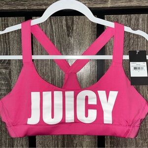 NWT~Juicy Couture Azalea Cross Back Sports Bra ~Sz S~
